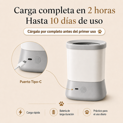 Limpiador de Patas PawSpin™ — Cepillo Rotatorio Automático para Perros
